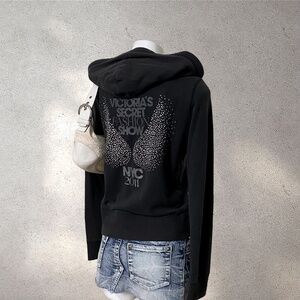 RARE 2011 Victoria’s Secret Fashion Show Rhinestone Wing Zip Up Hoodie